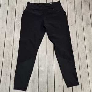 NWOT Columbia Classic Black Fitted Mixed Media Performance Pants Womens M